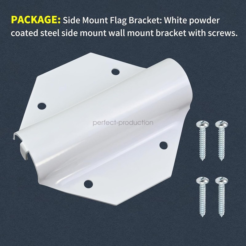 Side Mount Flag Holder Steel Side Mount Wall Mount Bracket with Screws gallery