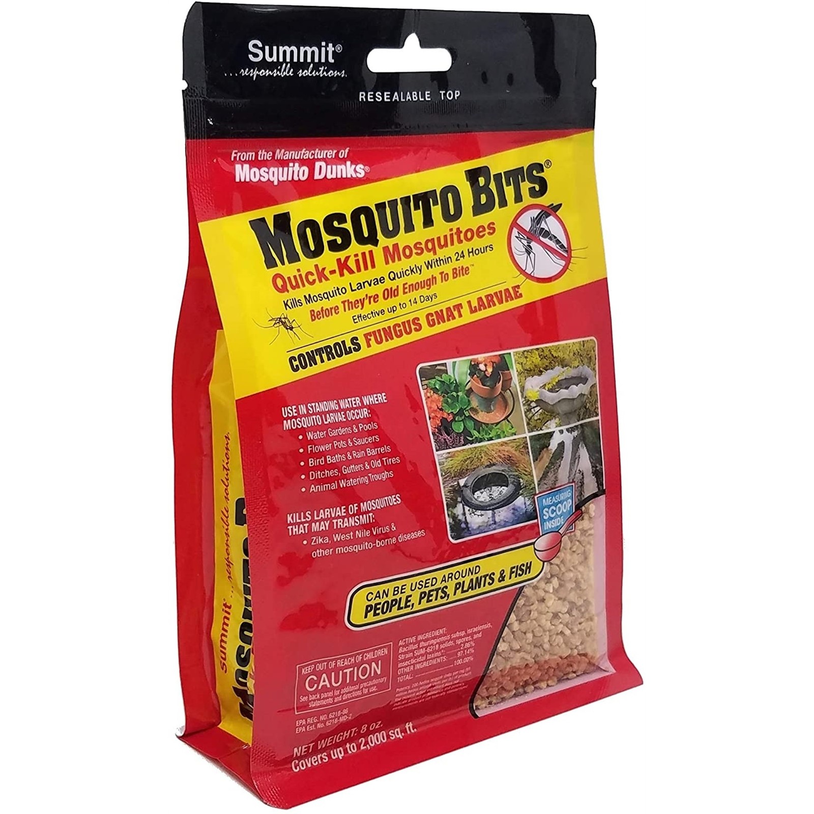 Summit Mosquito Bits Insecticide, 8oz – Controls Mosquitoes & Fungus Gnat Larvae gallery