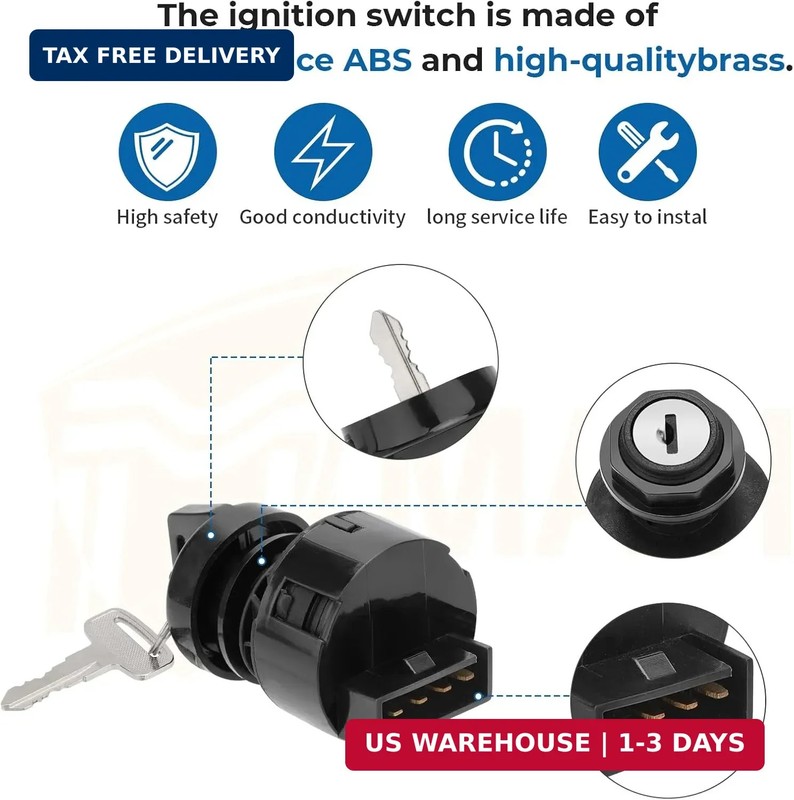 M MATI Ignition Key Switch 2 Position 4 Pin for Polaris 2000-2001 Sportsman Scra gallery