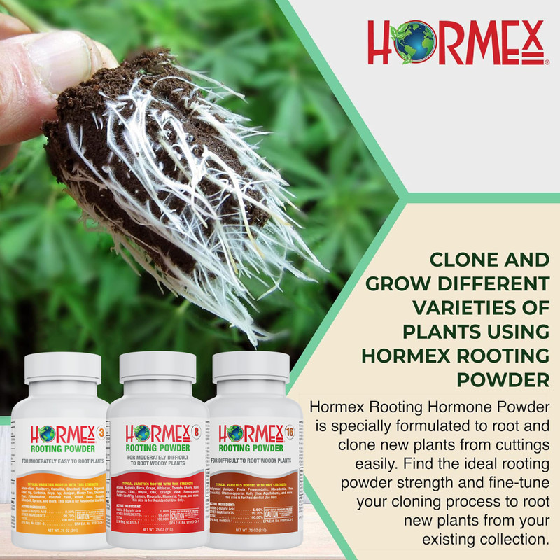 Hormex Rooting Powder #3, 8, 16 Pack - Easy to Difficult to Root Woody Plants gallery