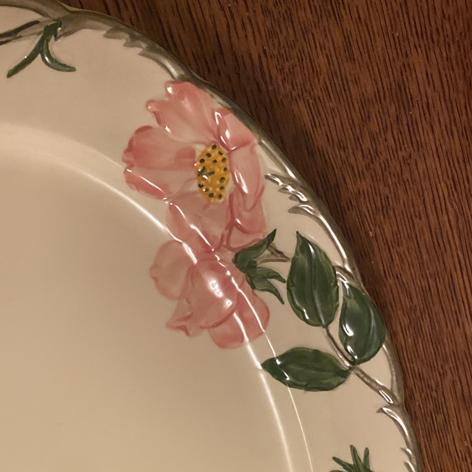 Vintage Franciscan Desert Rose Serving Platter Plate Oval USA 12 5/8 In. 1949-53 gallery