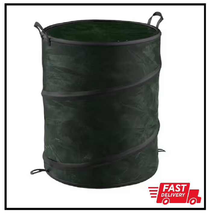 33 Gal. Green Collapsible Utility Bin Trash Can with Lid gallery