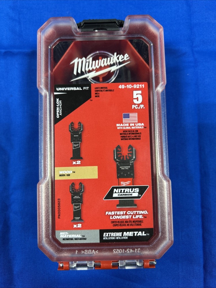 Milwaukee Open-Lok Oscillating Multi-Tool Blade Kit - 5 Pieces 49-10-9211