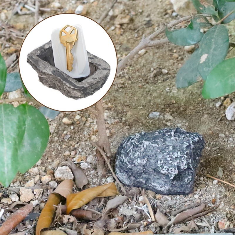 Hide-a-Key Realistic Looking Rock Safe Holder Outdoor Stone Look Spare Hider gallery