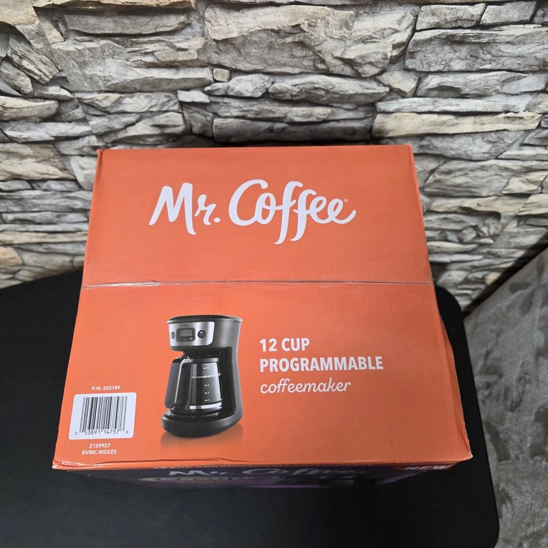 Mr. Coffee 12 Cup Programmable Coffeemaker Strong Brew BVMC-MSX23 Black Open Box gallery