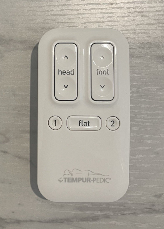 TEMPUR-PEDIC TEB-100-R Wireless Adjustable Bed Remote Control TESTED & WORKING gallery