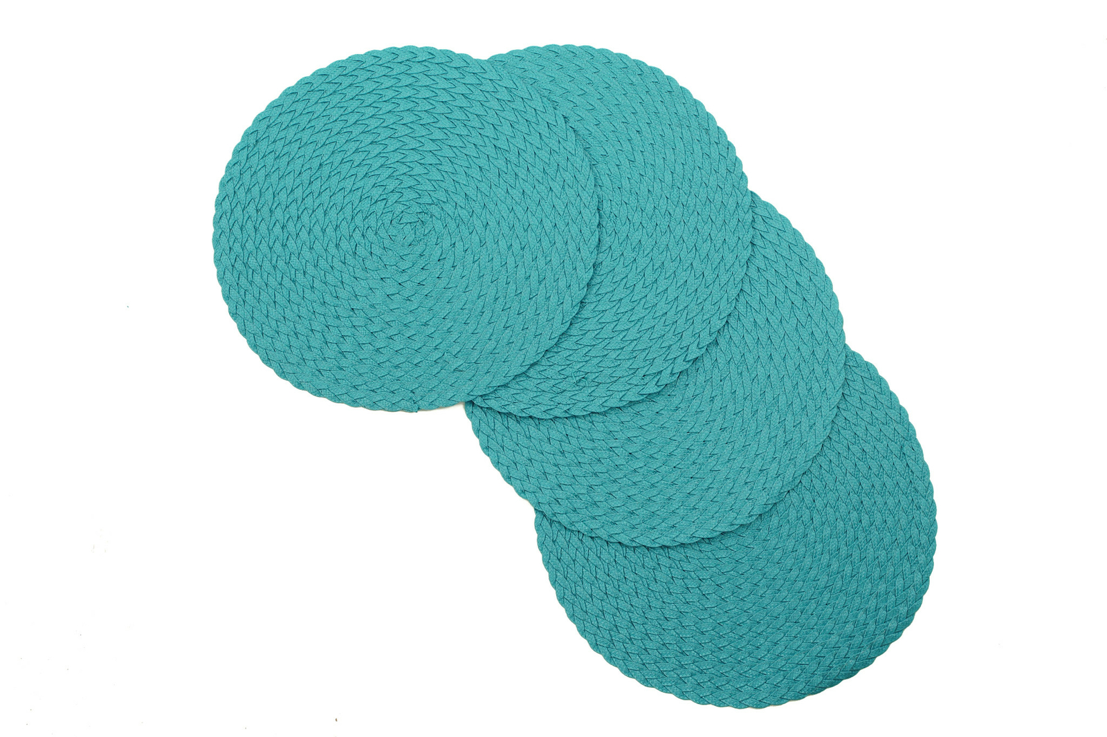 Daisy® Woven Braided Non-Slip Table Placemats 15 Inches Round Set Of 4 gallery