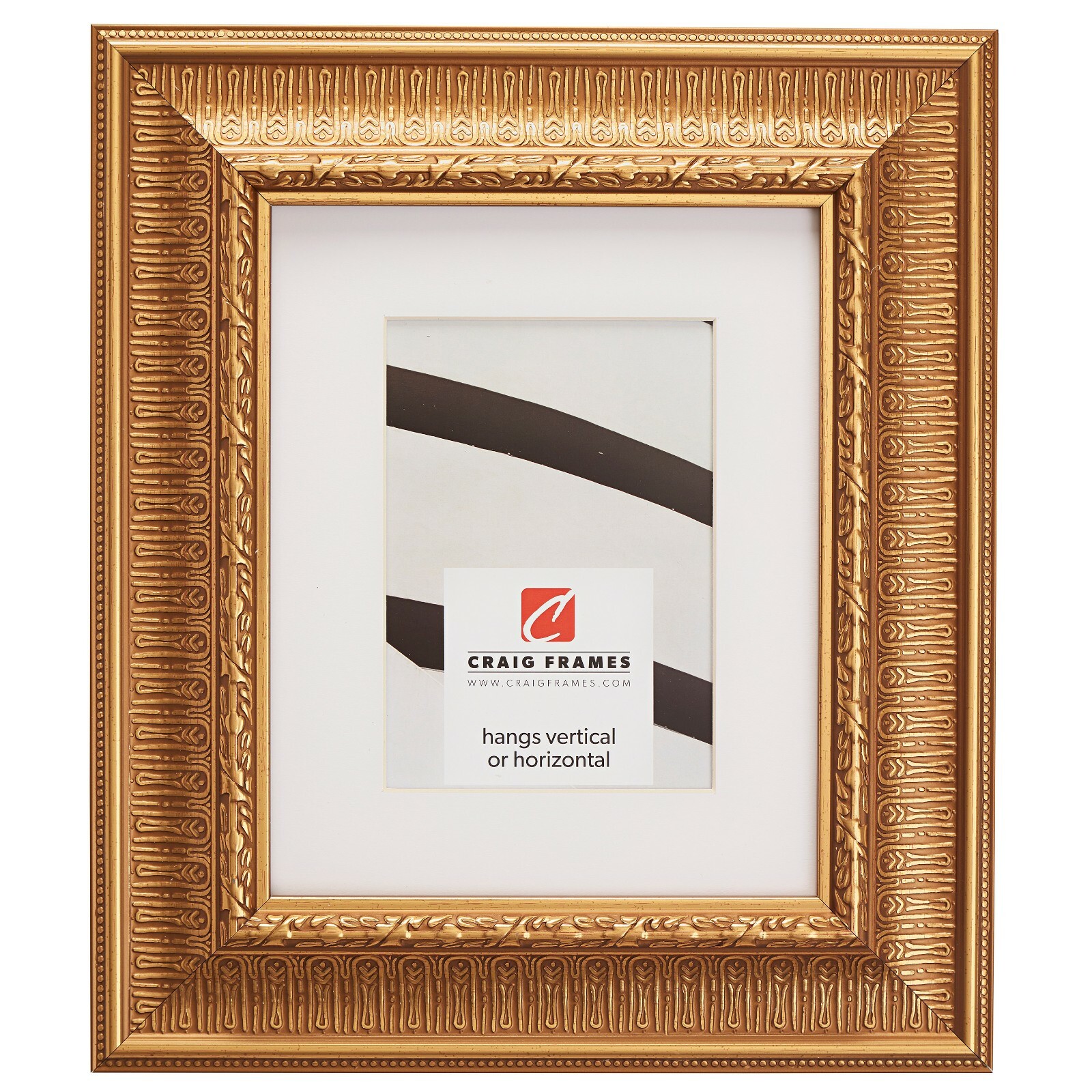 Craig Frames Maximus, 2.625" Ornate Roman Gold Picture Frame With a Mat gallery