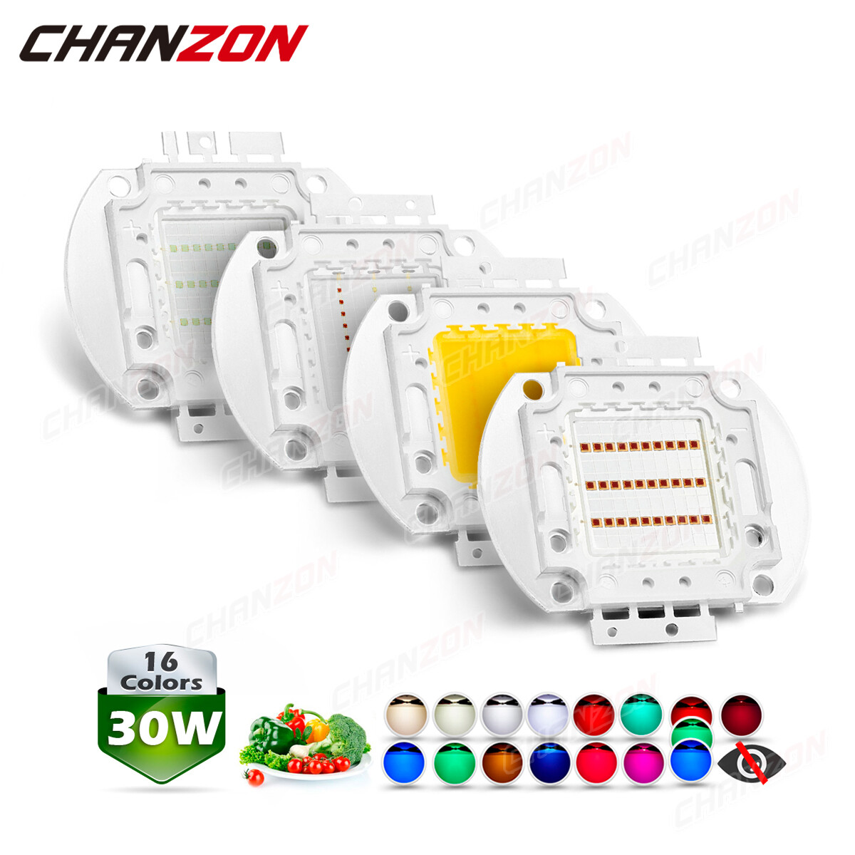 30 Watt High Intensity Power Smd Led Chip 30W Ir Infrared Cyan Red Emitter Diode gallery