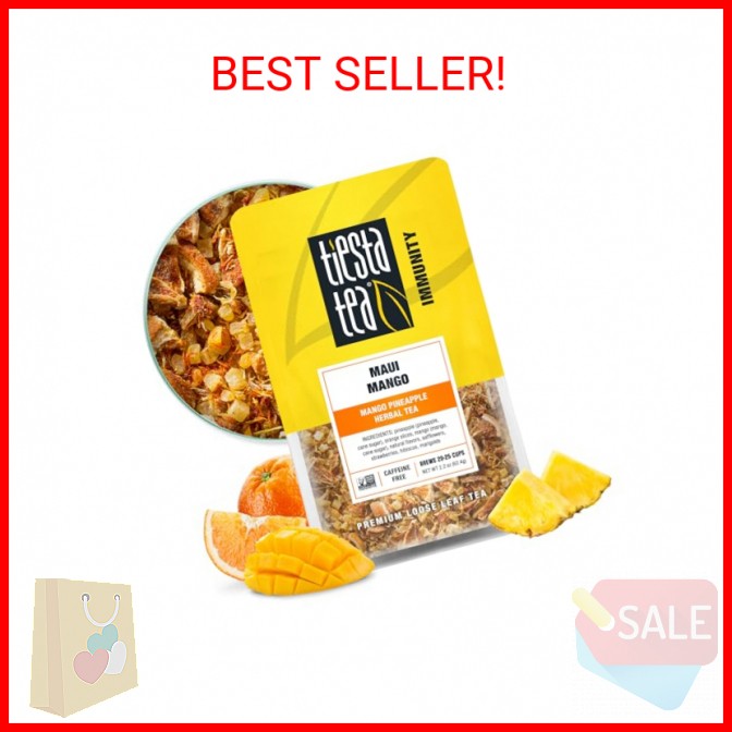 Tiesta Tea Maui Mango, Loose Leaf, Mango Pineapple Herbal Tea, Premium Non-Caffe gallery