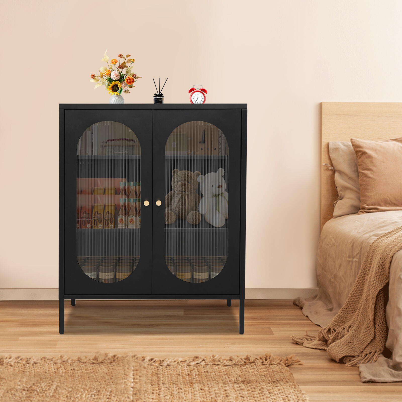 40" Kitchen Pantry Storage Box 3 Tiers Adjustable Tier Spacing Accent Cabinet gallery
