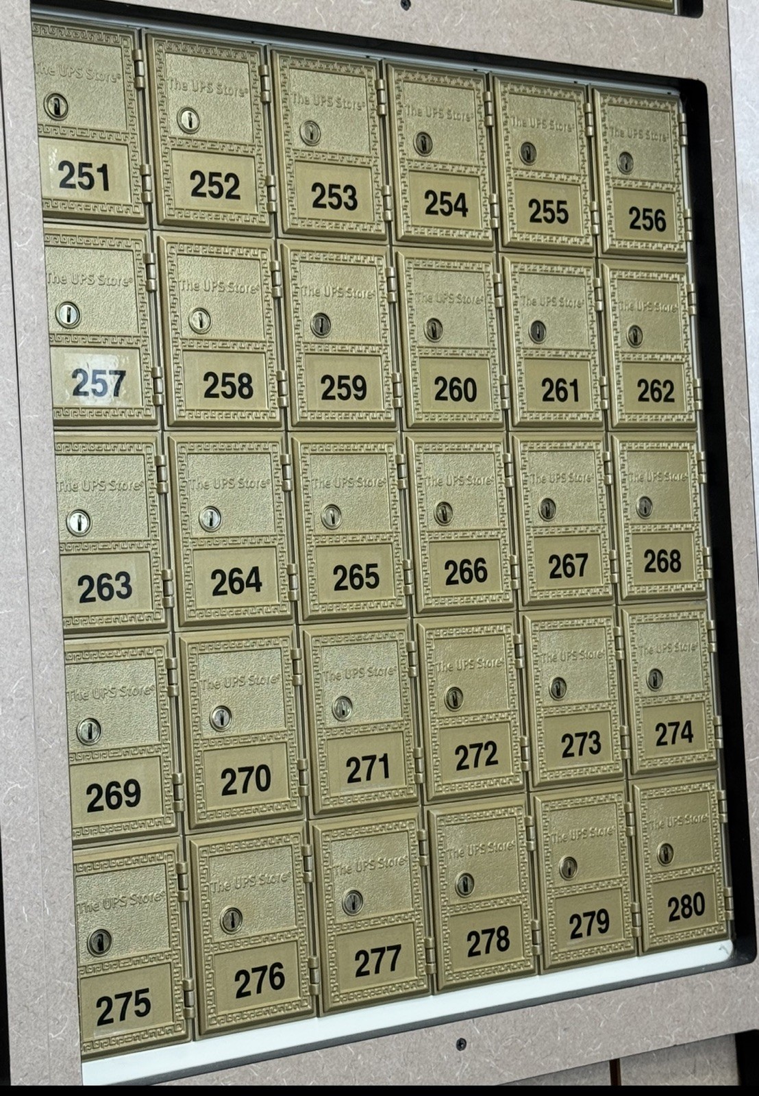 Price for Qty 5 Small Rear mailboxes with keys! Brand new gallery