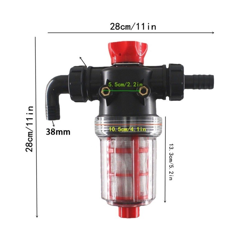 Water Pump Filter Inline Strainer Double Layer Fine Mesh for Garden Irrigation gallery