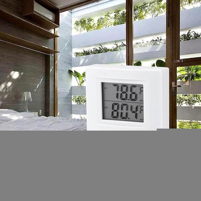 Digital Wired Thermometer With Large Lcd Display Indoor Outdoor Temperature M... gallery