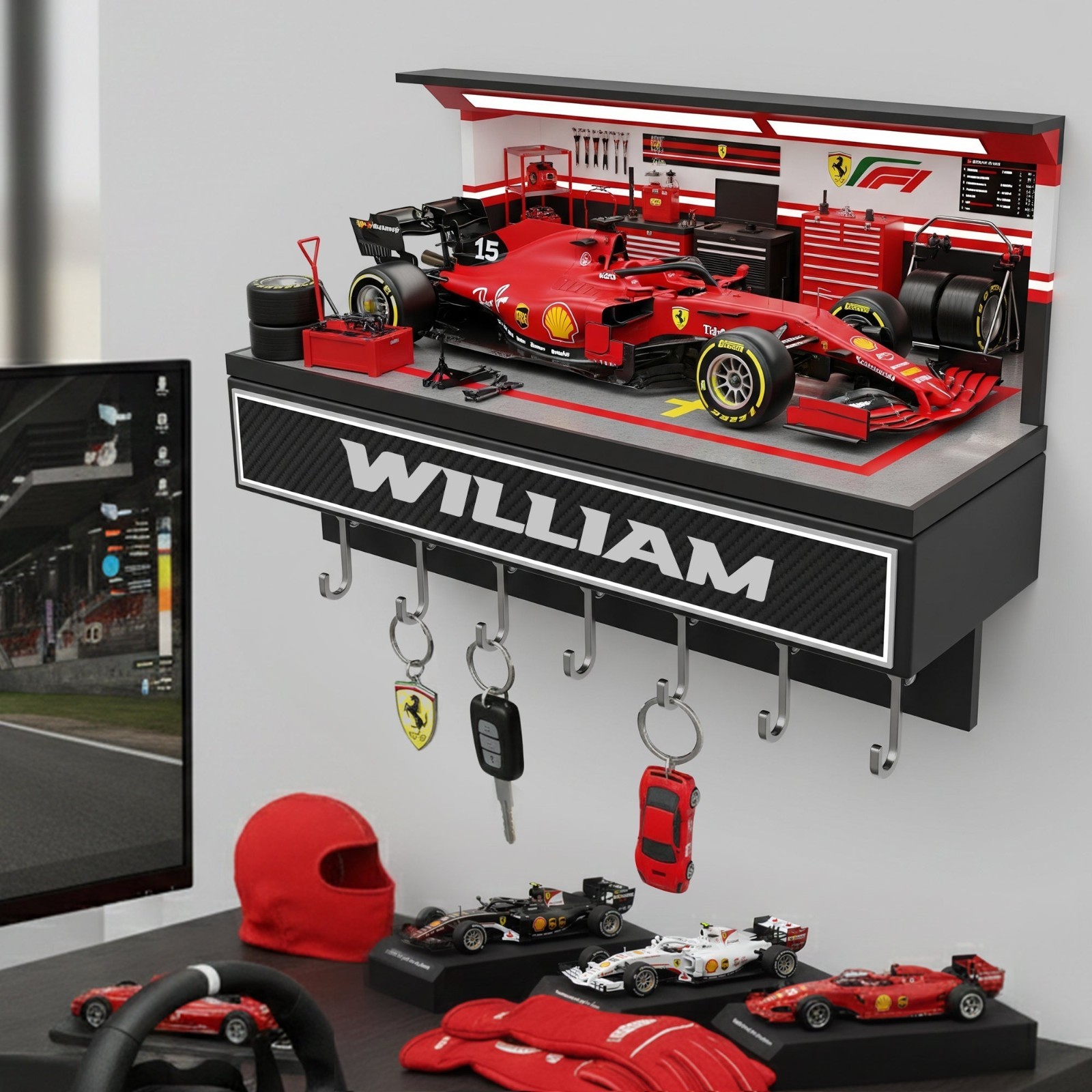 High-Speed Racing Car Key Hanger - Personalized Gift For Racing Lovers gallery