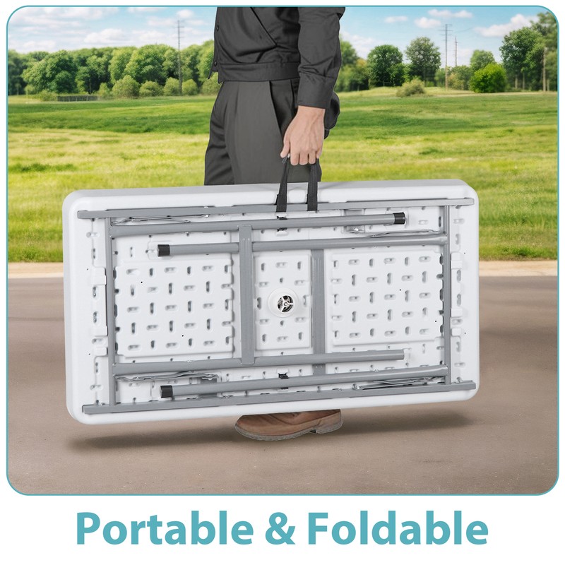 3.4' Foldable Party Ice Bin Table with Edge and Skirt Drain Hose w/5L Bucket gallery