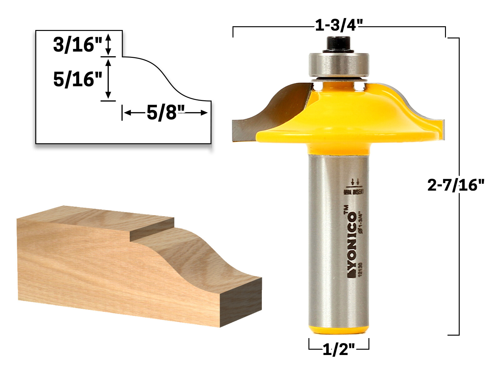 Raised Panel Router Bit - Yonico 12130 gallery