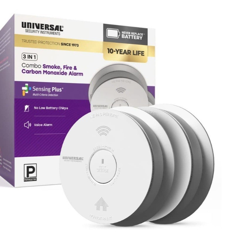USI 2-Pack 10-Year Battery Combination Smoke and Carbon Monoxide Detector. New gallery