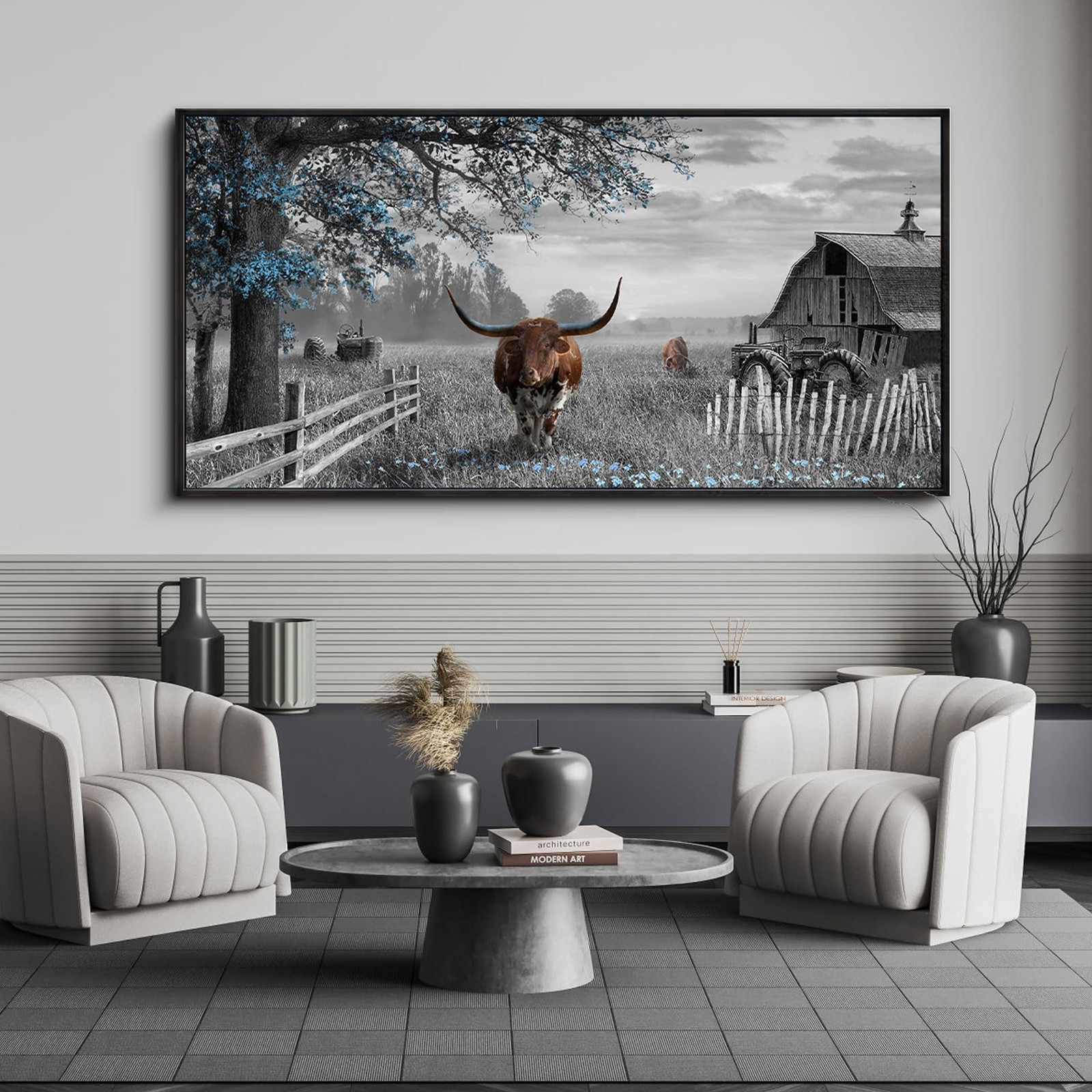 yiijeah Western Decor for Home Large Pictures Wall Decor Living Room Modern ... gallery