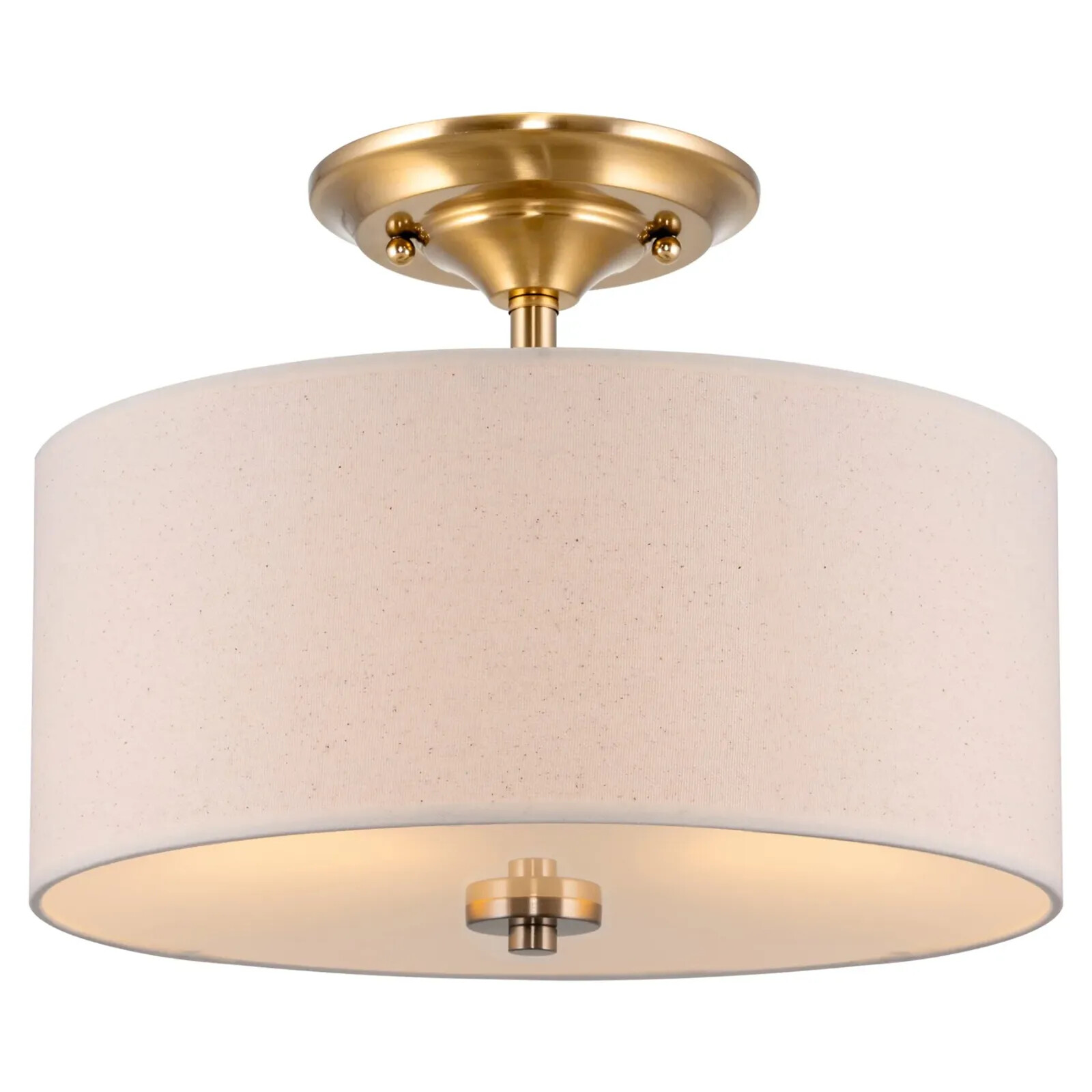Kira Home Addison 13" 2-Light Semi-Flush Mount Ceiling Light Fixture gallery