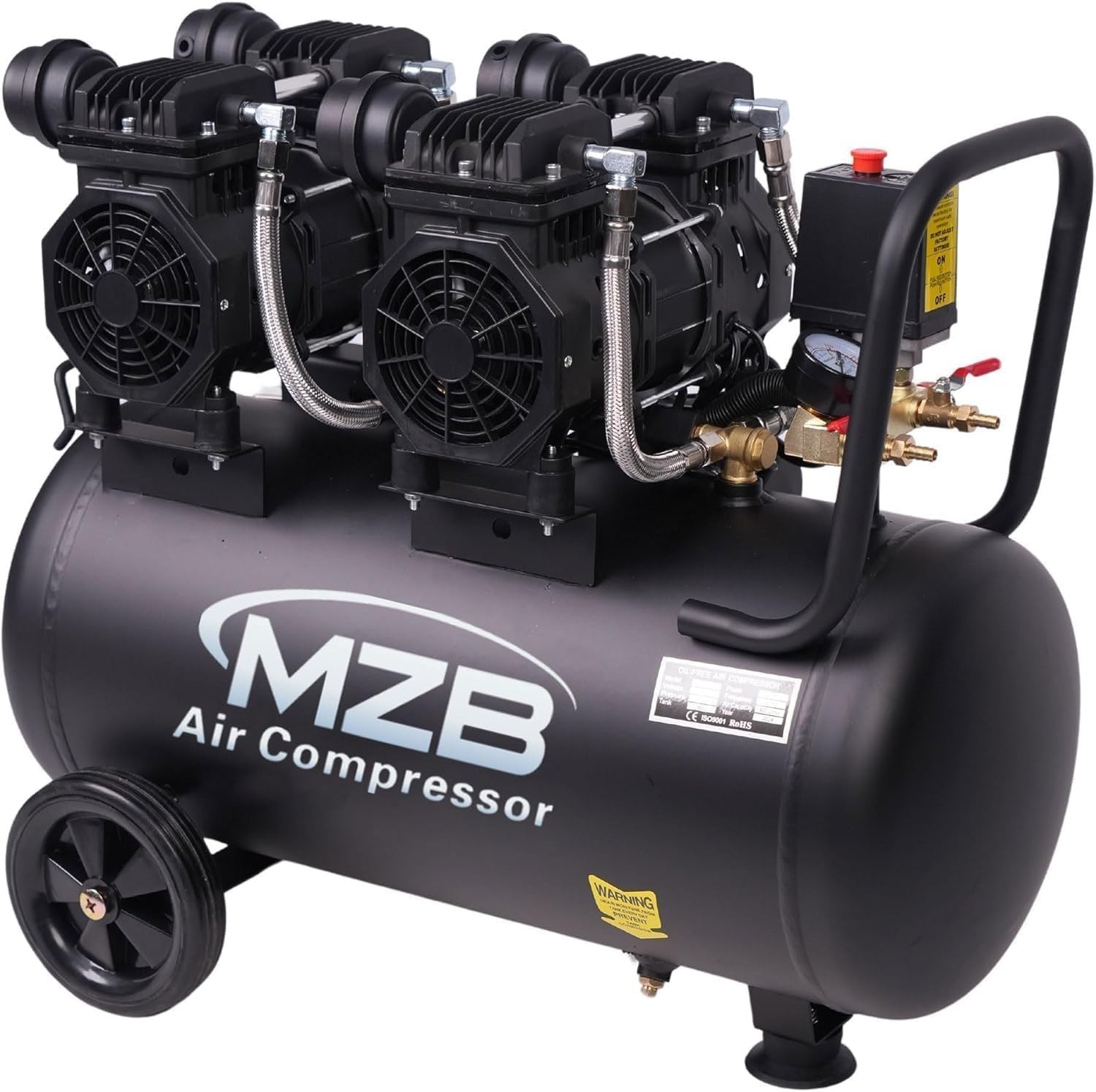 13.2 Gallon Ultra Quiet Air Compressor 2.2KW,3PH Steel Tanks 70dB Noise Level gallery