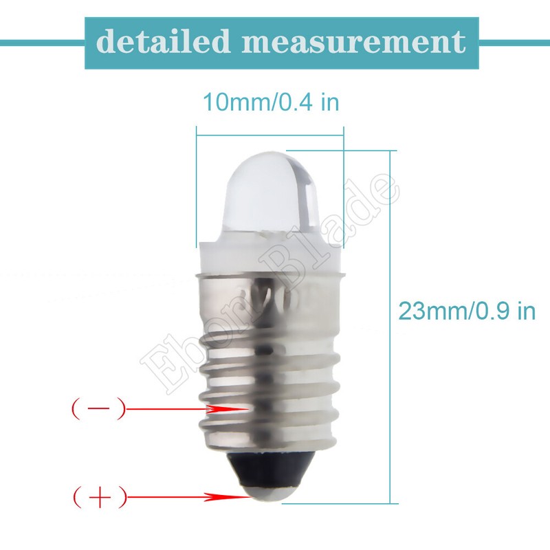 10Pcs 3000k/6000k E10 Screw Base LED Minuature Flashlight Torch Light Bulb 12V gallery