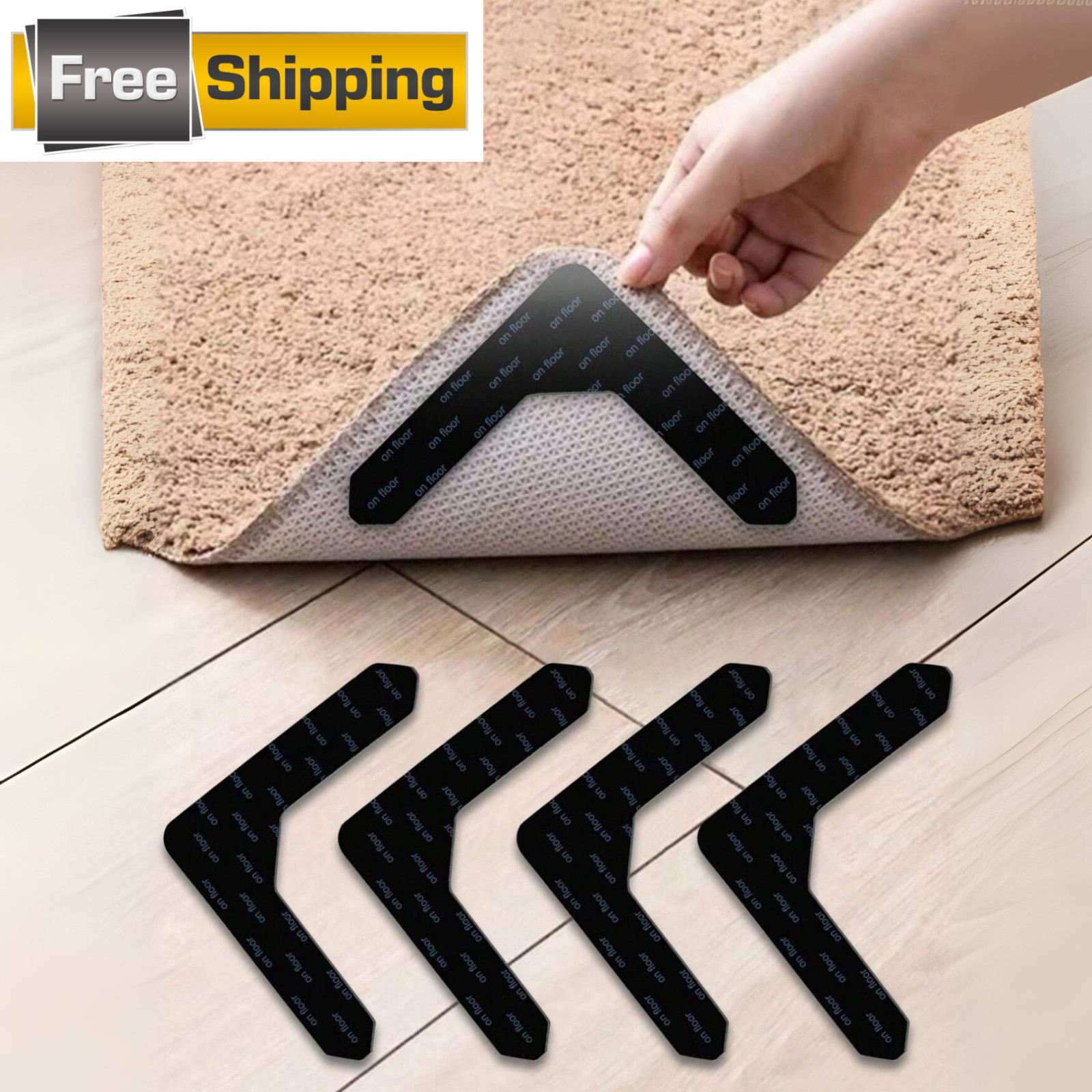 Anti-Slip Adhesive Carpet Mat Fixation Grippers Tape Reusable PU Rug Holder Tape gallery