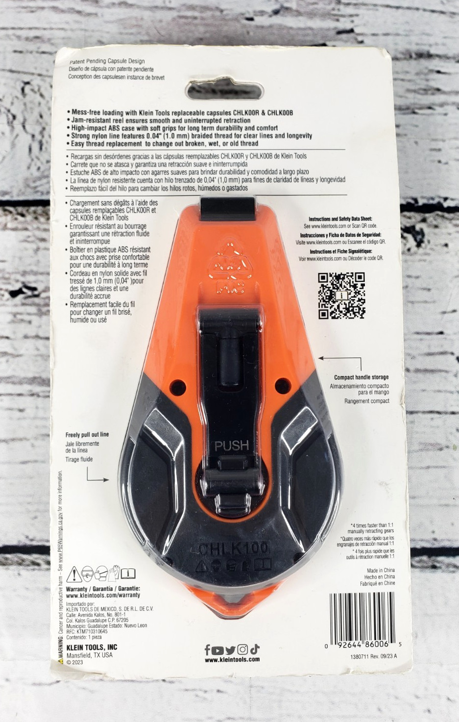 Klein Tools Quick Fill 100ft Chalk Line #CHLK100 - Brand New gallery