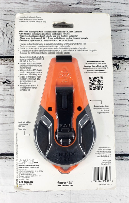 Klein Tools Quick Fill 100ft Chalk Line #CHLK100 - Brand New gallery