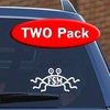 TWO Pack - Flying Spaghetti Monster - 5" White Vinyl Decals - Pastafarianism gallery