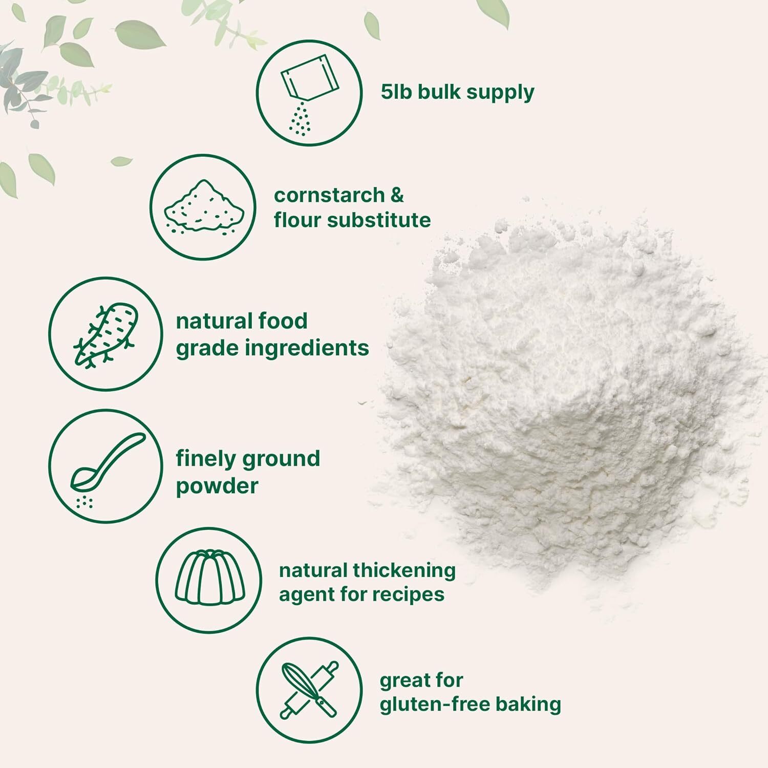 Micro Ingredients Organic Arrowroot Powder (Flour), 5Lb, from Arrowroot Plants gallery