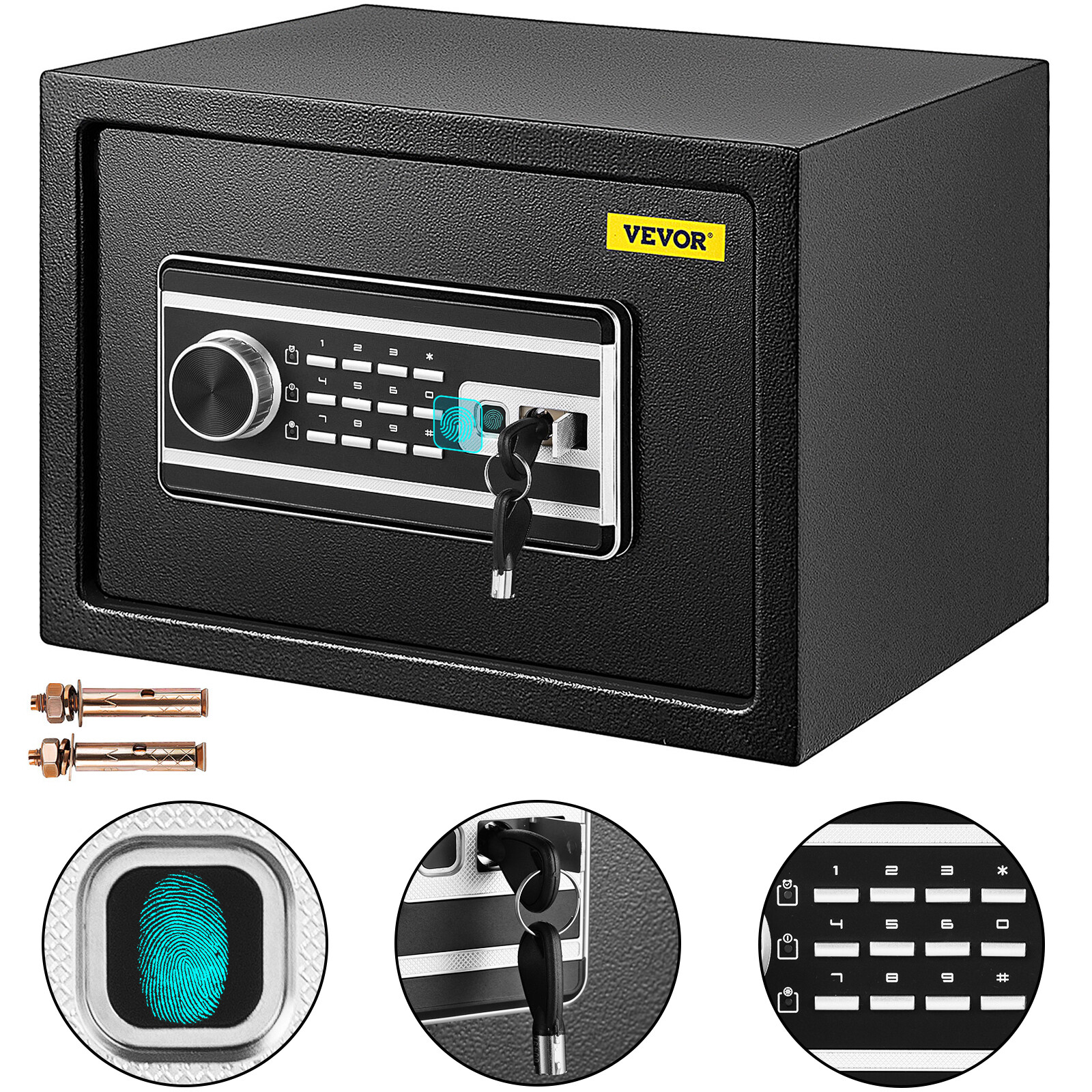 VEVOR Biometric Safe Box Fingerprint Keyboard Security Home Office Hotel Gun gallery