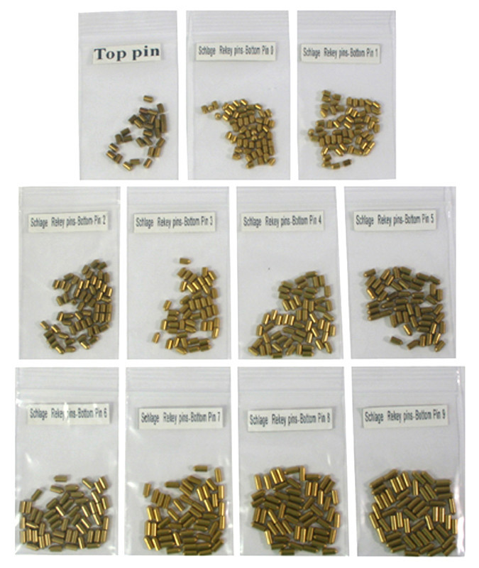Custom Schlage Rekey Kit Landlord Rekeying Pins Bottom pins #0-#9 100 each gallery