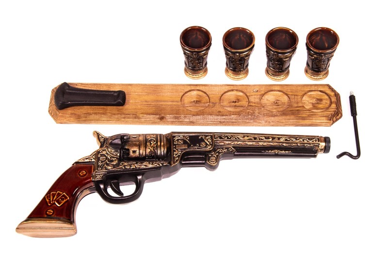Whiskey Decanter | Barware Set | Home, Dining, Bar Decor | Gun shaped style gallery