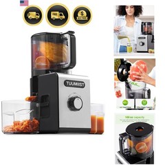 Cold Press Juicer Machine Masticating Extractor Large Feed Chute Easy Clean