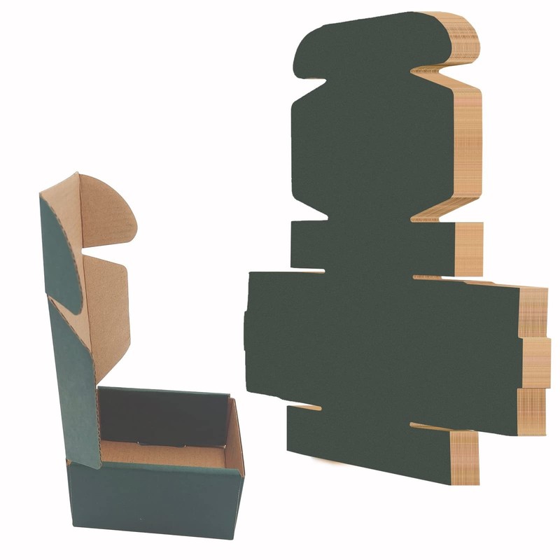 25 Pack Corrugated Packaging Box Mailers Shipping, Green Recyclable Cardboard... gallery