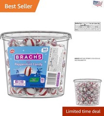 Refreshing Bob’s Sweet Stripes Soft Mint Candy, 160 Pieces, Sugar-Free Delight