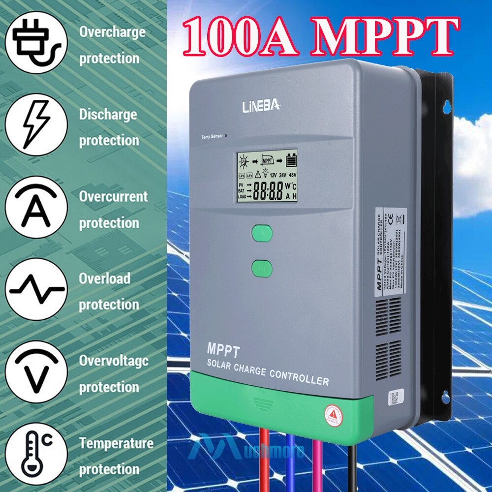 MPPT Solar Charge Controller 100 Amp 12V 24V 36V 48V Auto Solar Panel Controller gallery