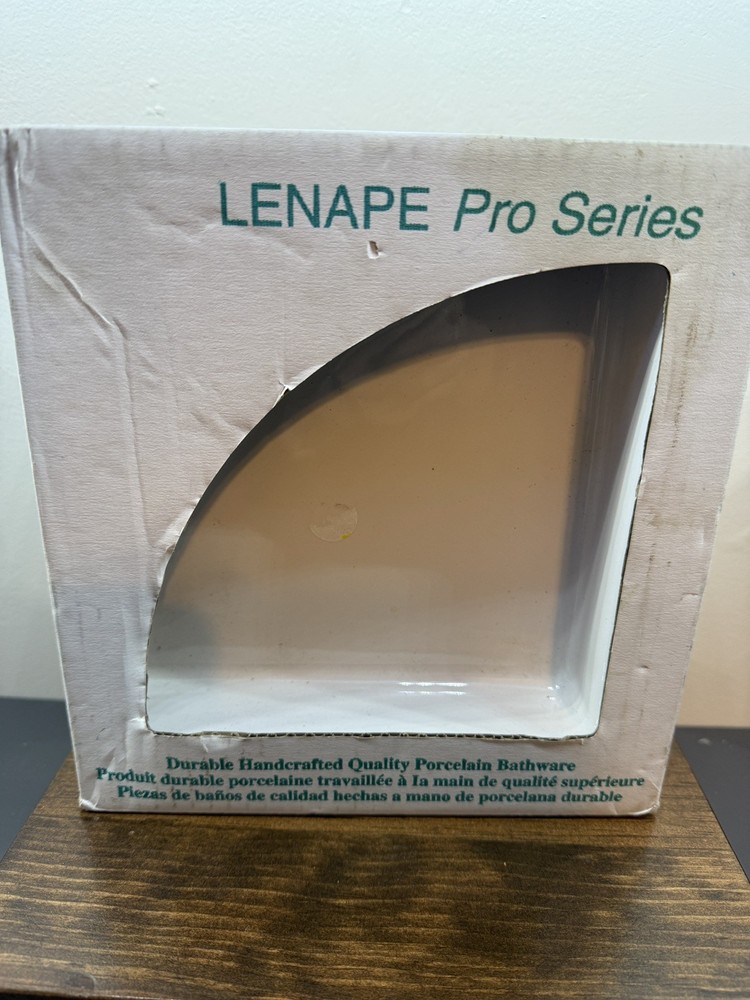 Lenape Corner Shelf Ceramic in White 7" x 7" **READ**
