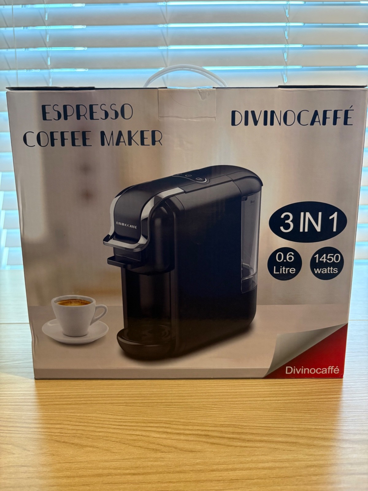 DIVINOCAFFÉ 3IN1 Capsule Pod Ground Coffee Machine Espresso 19 Bar 1450W Black gallery