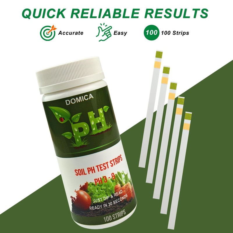 100 Soil pH Test Strips (pH 3-9) Testing Paper, Mud Tester for... gallery