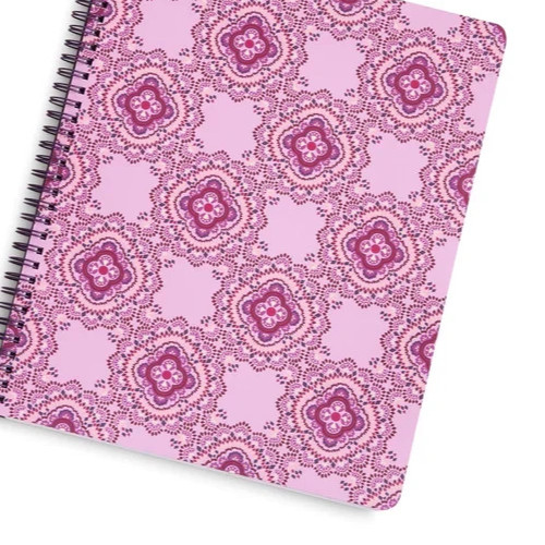 Vera Bradley LAVENDER MEDALLION Large Spiral Notebook College Rule (New&Sealed) gallery