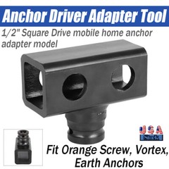 1/2”Anchor Driver Adapter Tool – Ground/Earth/Utility/Eye/Mobile Home/Hurricane