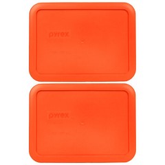 Pyrex 7210-PC 3-Cup Pumpkin Orange Replacement Storage Lid (2-Pack)