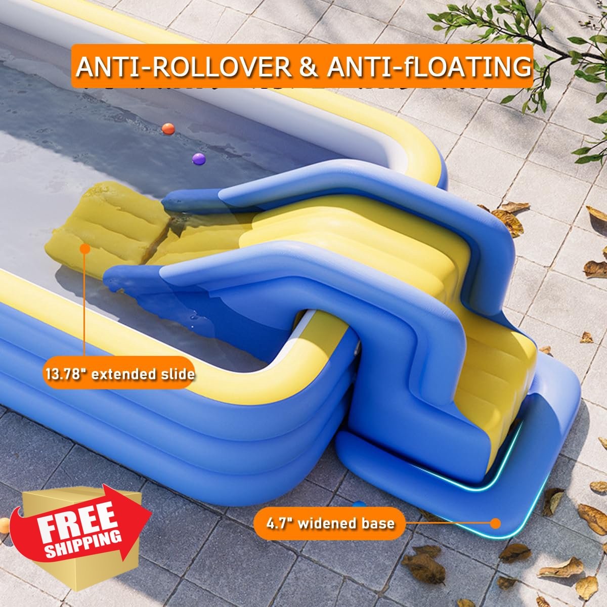 Houtclort Inflatable Pool Slide Yellow Universal Backyard gallery