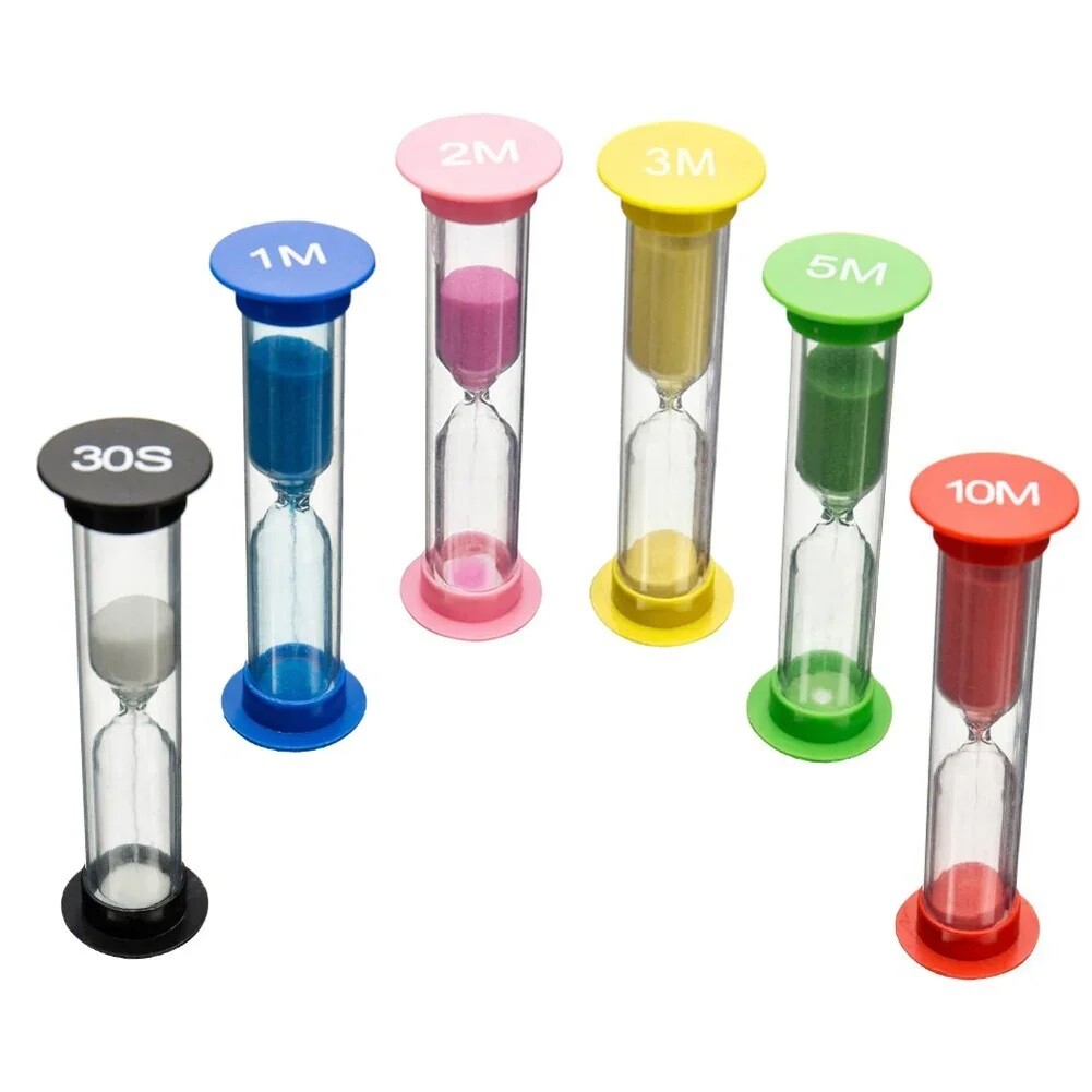 1x Sand Timer Hourglass Board Games Tea Cooking 30 seconds Glass 1/2/3/5/10 min. gallery