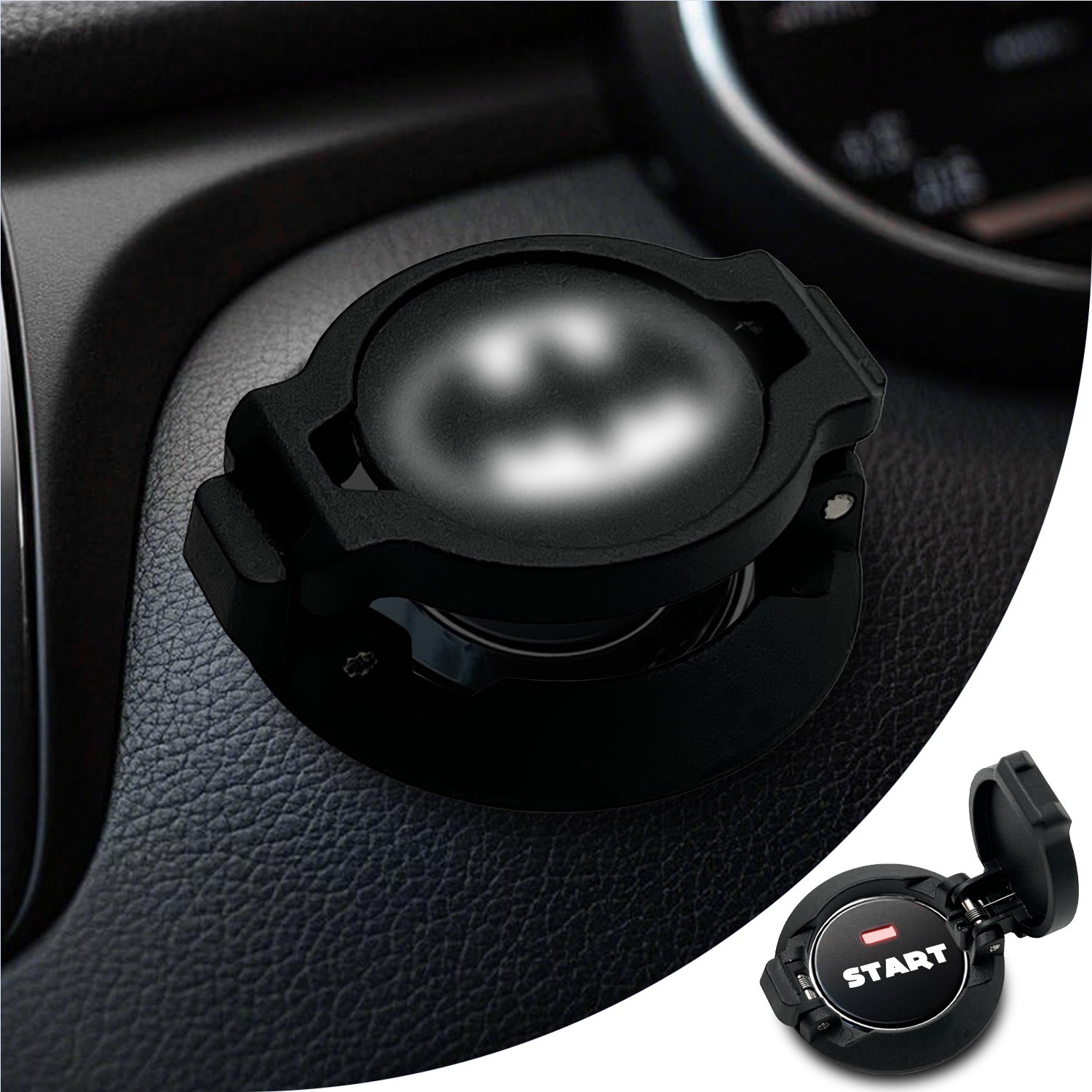 Car Push Engine Start Button Cover, Touch Button Protector Cover gallery