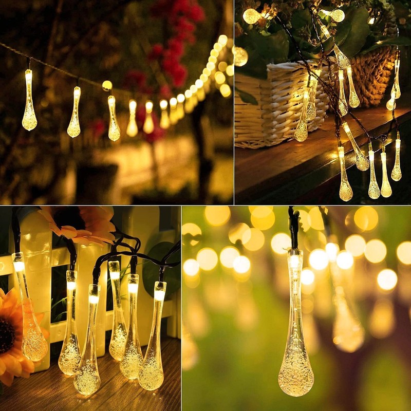 30 LED Solar Outdoor String Lights Solar Christmas Fairy Lights Garden Decor gallery