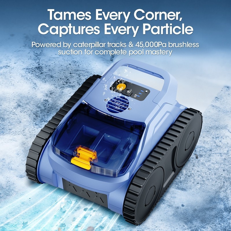 2026 Seauto Automatic Robotic Pool Vacuum Cleaner, Wall Climbing Scrubber Brush gallery