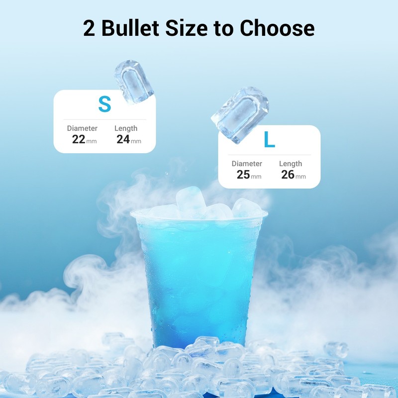 Ice Maker Countertop, 9 Cubes Ready in 6 Mins, 28Lbs/24H, Self-Cleaning, WiFi gallery